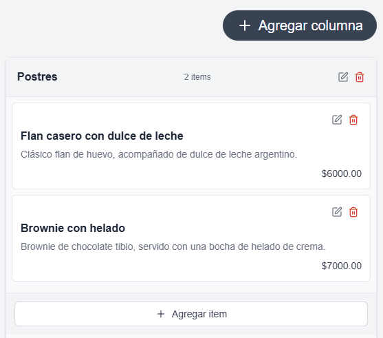 Imágen cambia el menú
